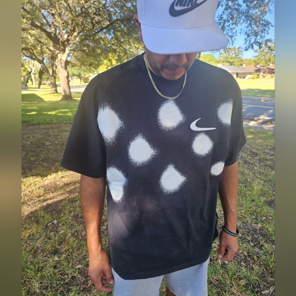Rare Nike NRG Bleached Dots T-Shirt Black/White Men’s Medium